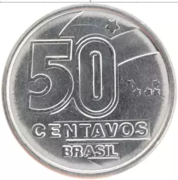 Монета 50 сентаво Бразилии 1989 года Железо Профессии
