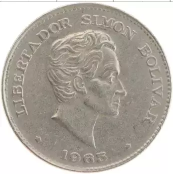 Монета 50 сентаво Колумбии 1965 года Медно-никель Симон Боливар
