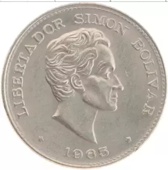Монета 50 сентаво Колумбии 1965 года Медно-никель Симон Боливар
