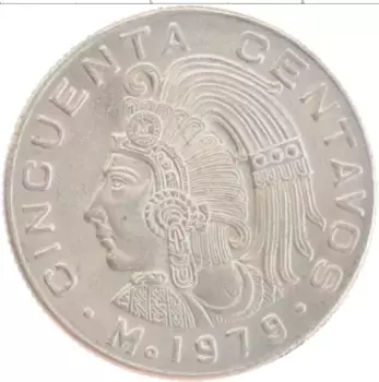 Монета 50 сентаво Мексики 1979 года Медно-никель