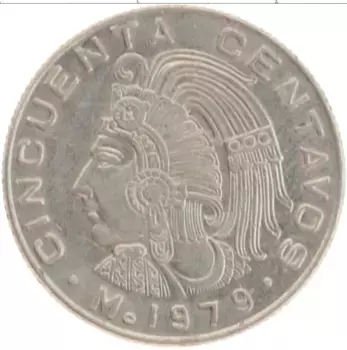 Монета 50 сентаво Мексики 1979 года Медно-никель