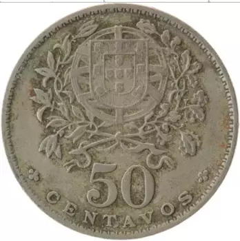 Монета 50 сентаво Португалии 1962 года Медно-никель