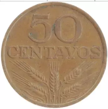 Монета 50 сентаво Португалии 1979 года Бронза