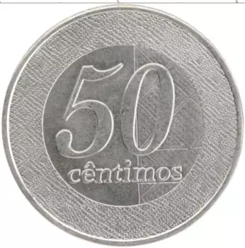 Монета 50 сентим Анголы 2012 года Медно-никель