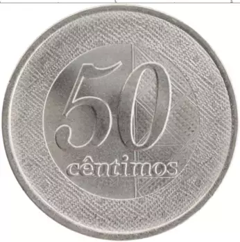 Монета 50 сентим Анголы 2012 года Медно-никель