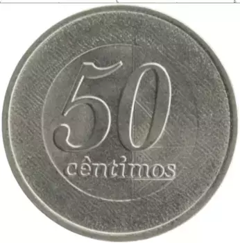 Монета 50 сентим Анголы 2012 года Медно-никель