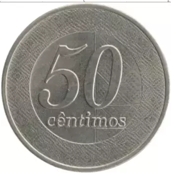 Монета 50 сентим Анголы 2012 года Медно-никель