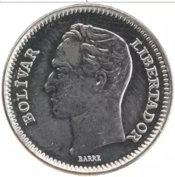 Монета 50 сентим Венесуэлы 1990 года Медно-никель