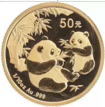 Монета 50 юаней Китая 2006 года Золото Панды (КМ# 1660