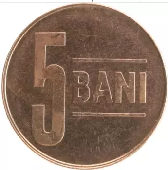 Монета 5 бани Румынии 2005 года Бронза