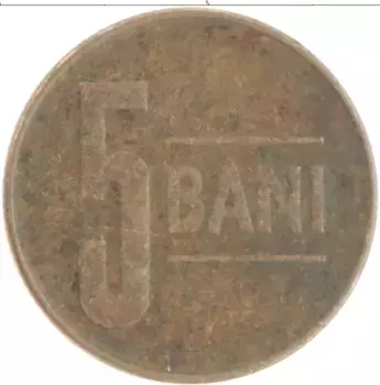 Монета 5 бани Румынии 2008 года Бронза