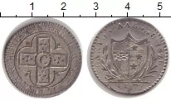 Монета 5 батзен Швейцарии 1826 года Серебро Ааргау