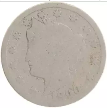 Монета 5 центов Америки 1900 года Медно-никель