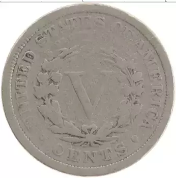 Монета 5 центов Америки 1901 года Медно-никель