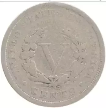 Монета 5 центов Америки 1910 года Медно-никель