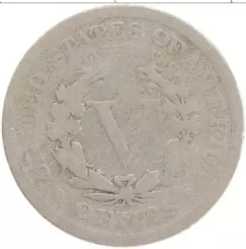 Монета 5 центов Америки 1910 года Медно-никель