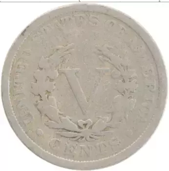 Монета 5 центов Америки 1910 года Медно-никель