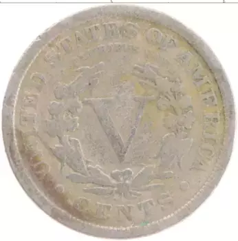 Монета 5 центов Америки 1910 года Медно-никель