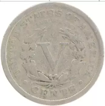 Монета 5 центов Америки 1910 года Медно-никель