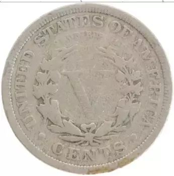 Монета 5 центов Америки 1910 года Медно-никель