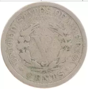Монета 5 центов Америки 1911 года Медно-никель