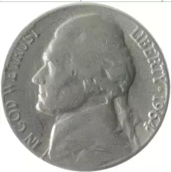 Монета 5 центов Америки 1964 года Медно-никель Томас Джефферсон, Усадьба Монтичелло