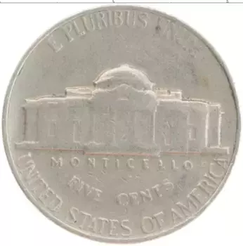 Монета 5 центов Америки 1964 года Медно-никель Т
