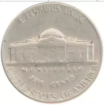 Монета 5 центов Америки 1970 года Медно-никель Томас Джефферсон D