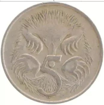 Монета 5 центов Австралии 1966 года Медно-никель