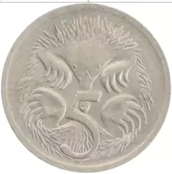 Монета 5 центов Австралии 1968 года Медно-никель Елизавета II