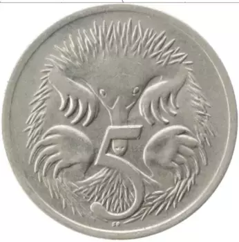 Монета 5 центов Австралии 1970 года Медно-никель Елизавета II