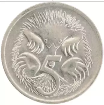 Монета 5 центов Австралии 1970 года Медно-никель Елизавета II