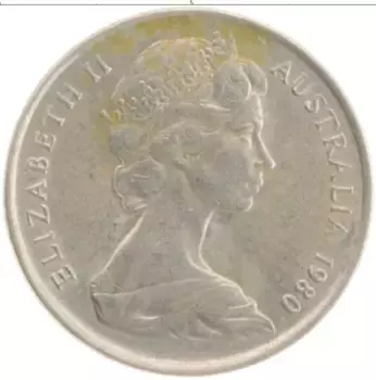 Монета 5 центов Австралии 1980 года Медно-никель Елизавета II
