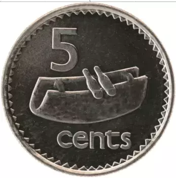 Монета 5 центов Фиджи 2000 года Медно-никель Елизавета II