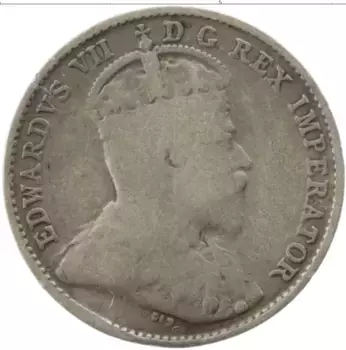Монета 5 центов Канады 1903 года Серебро Эдуард VII