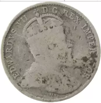 Монета 5 центов Канады 1903 года Серебро Эдуард VII