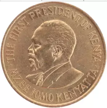 Монета 5 центов Кении 1971 года Латунь