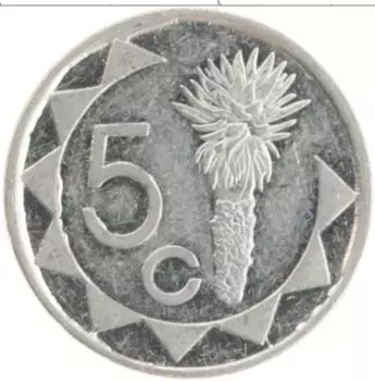 Монета 5 центов Намибии 1993 года Медно-никель