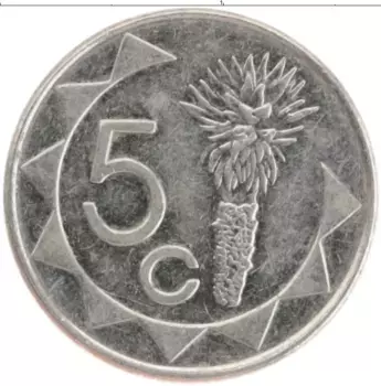 Монета 5 центов Намибии 2012 года Медно-никель