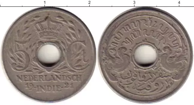 Монета 5 центов Нидерланд 1921 года Медно-никель