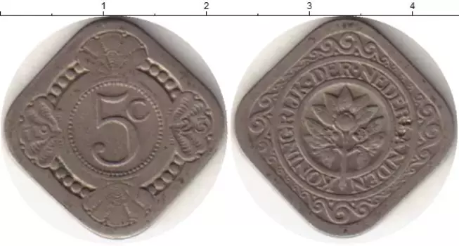 Монета 5 центов Нидерланд 1923 года Медно-никель