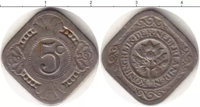 Монета 5 центов Нидерланд 1929 года Медно-никель