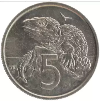 Монета 5 центов Новой Зеландии 1971 года Медно-никель Елизавета II