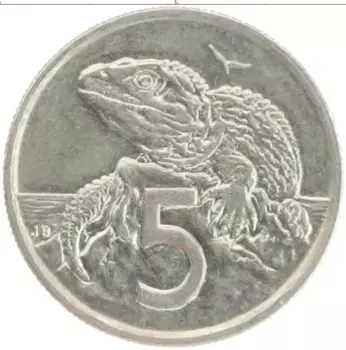 Монета 5 центов Новой Зеландии 1995 года Медно-никель Елизавета II