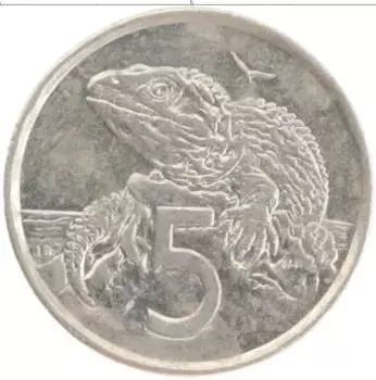 Монета 5 центов Новой Зеландии 2001 года Медно-никель Елизавета II