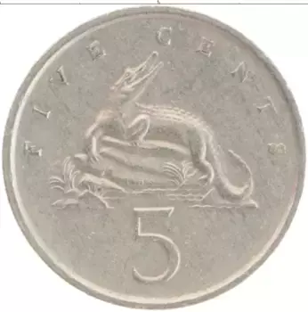 Монета 5 центов Ямайки 1975 года Медно-никель