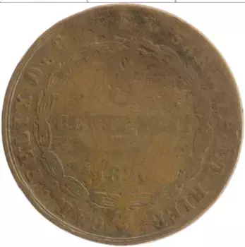 Монета 5 чентезимо Сардинии 1826 года Медь