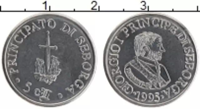 Монета 5 чентезимо Себорги 1995 года Медно-никель UNUSUAL