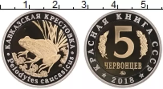 Монета 5 червонцев России 2018 года Биметалл UNUSUAL