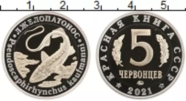 Монета 5 червонцев России 2021 года Биметалл UNUSUAL